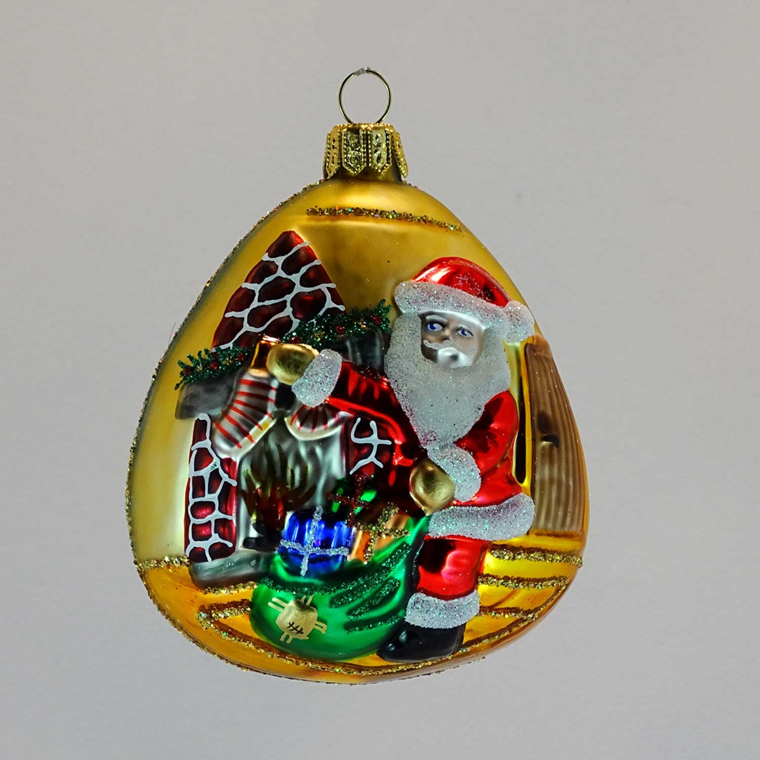 Glas Ornament Santa