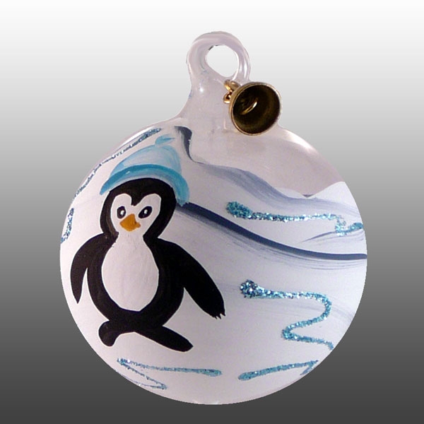 Glaskugel Pinguin-05cm