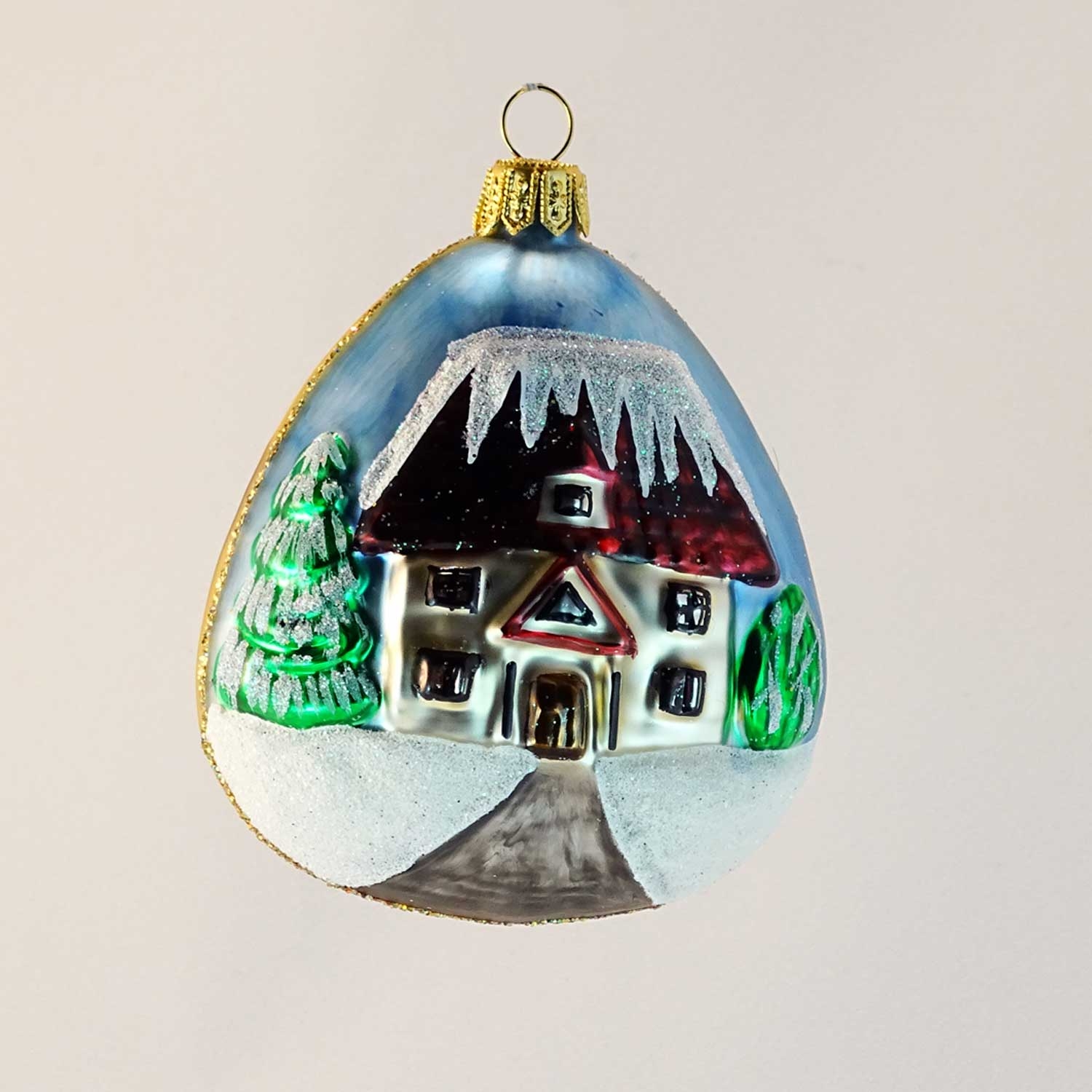 Glas Ornament Santa