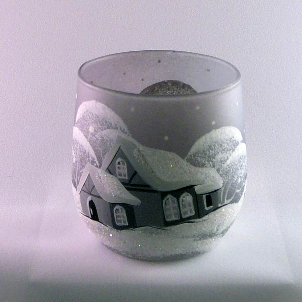 Windlichtbecher klein-Grau
