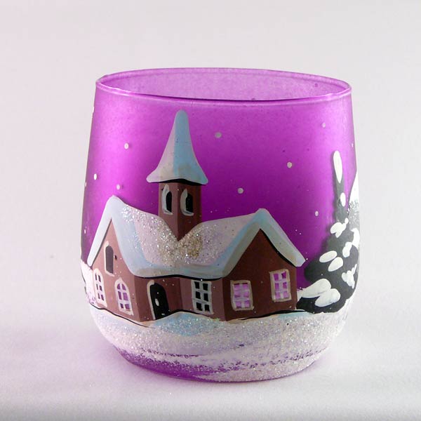 Windlichtbecher klein-Violett