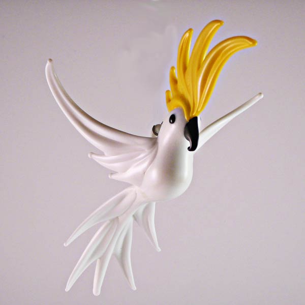 Glasfigur Kakadu Weiß 15 cm