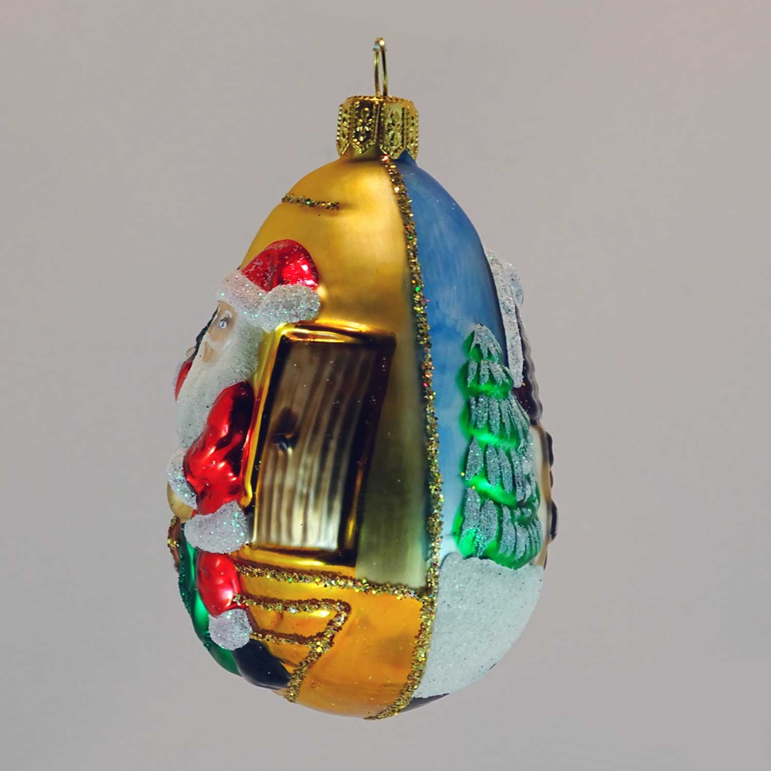 Glas Ornament Santa