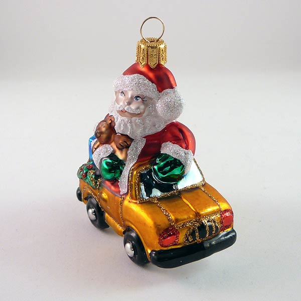 Weihnachtsmann mit Auto